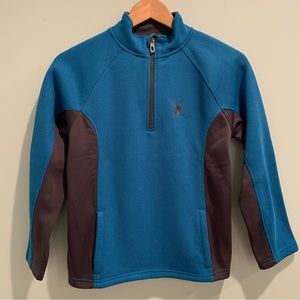 🏷️ Boys Spyder 1/4 Zip Athletic Top Pullover M 10/12